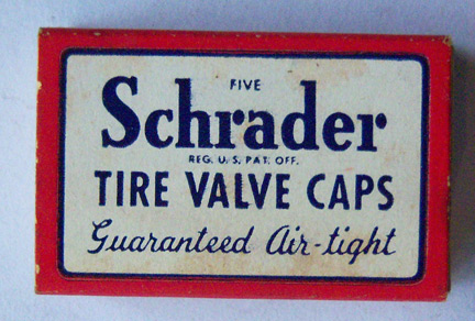 5 Vintage NOS Schrader Valve Caps (Box C-557 F)