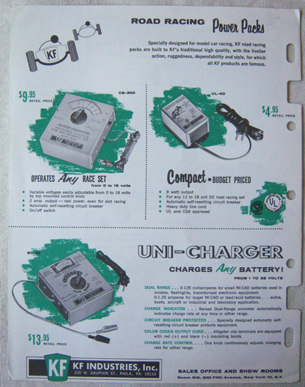 1964 KF Industries, Inc. Hobby Dealer's Catalog - Power Sources
