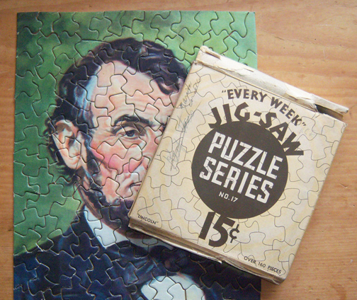 Vintage "Every Week" Jig-Saw Puzzle #17: Abe Lincoln