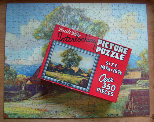 Vintage Built-Rite Interlocking Picture Puzzle: "Busy Years"