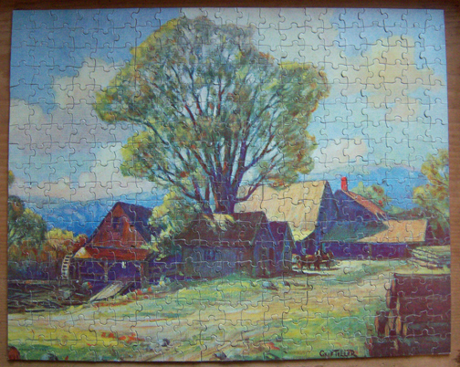 Vintage Built-Rite Interlocking Picture Puzzle: "Busy Years"