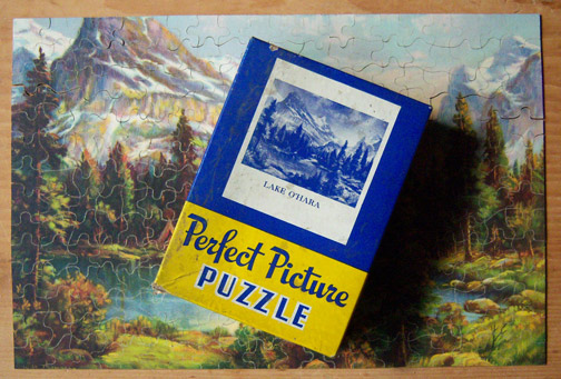 Vintage 1941-42 Perfect Picture Puzzle: "Lake O'Hara"