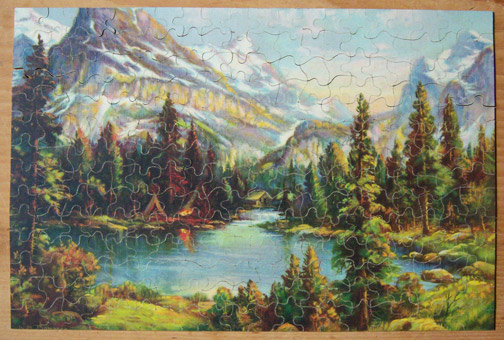 Vintage 1941-42 Perfect Picture Puzzle: "Lake O'Hara" - Click Image to Close