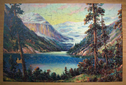 Vintage Perfect Picture Puzzle: "Lake Louise" - Click Image to Close