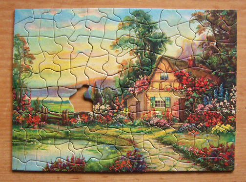Vintage Tip Top Picture Puzzle Jig Saw: "Home of My Dreams"