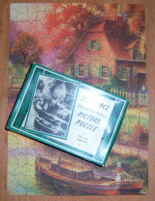 Vintage Saalfield Jig Saw Puzzle #327: "The Old TowPath"